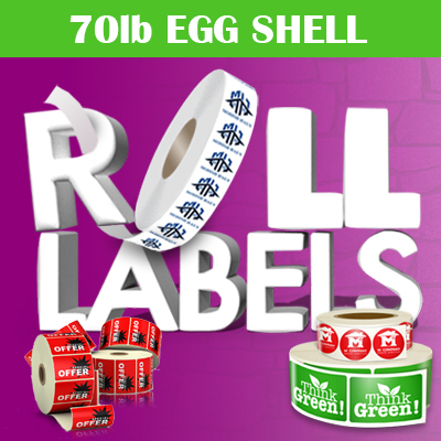 70lb Egg Shell Roll Labels 70lb Egg Shell Roll Labels