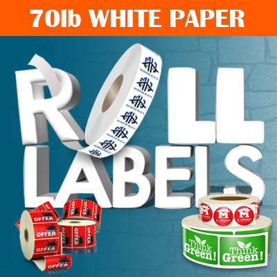 70lb White Paper Roll Labels 70lb White Paper Roll Labels