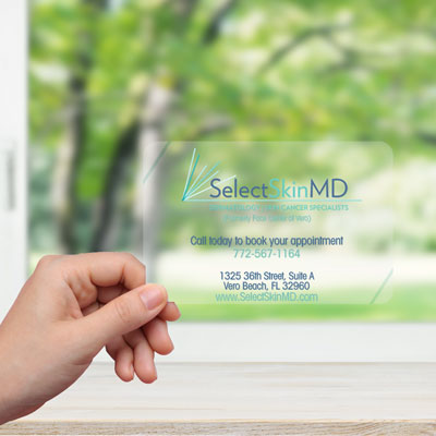 20mil Clear Plastic Postcards Clear Plastic Postcards Printed on 20mil Plastic in Full Color on 1 Side with Rounded Corners