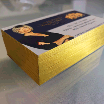 Foil Stamped Business Cards Printed On 14pt Dull Matte Card Stock by Elite  Flyers