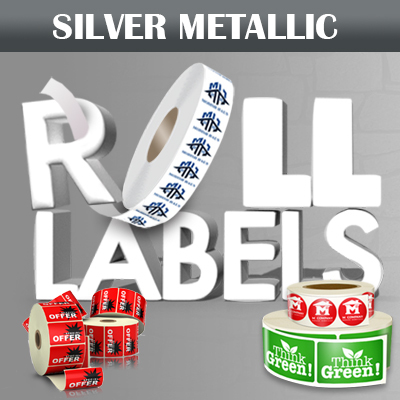 Silver Metallic Roll Labels Silver Metallic Roll Labels