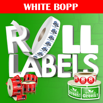 White BOPP Roll Labels White BOPP Roll Labels