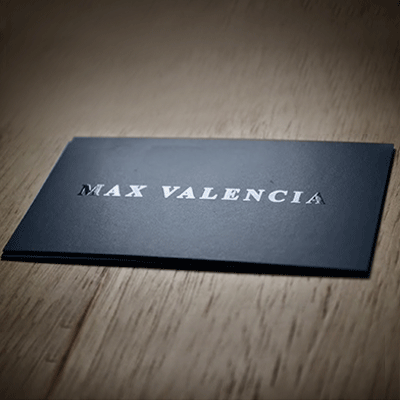 Black Suede Business Cards with Spot UV Rendering A Black On Black Business Card Effect
